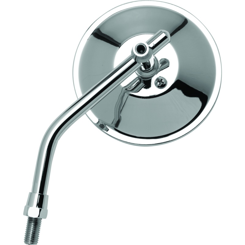 BikeMaster 4in Adjustable Round Mirror 10mm – Each – Chrome
