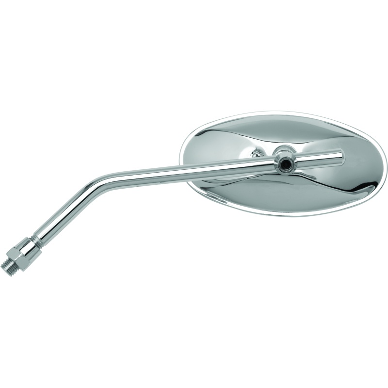 BikeMaster Adjustable Oval Mirror 10mm – Each -Chrome