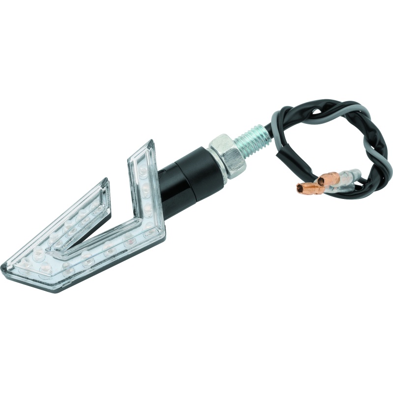 BikeMaster LED Director Turn Signals Pair – Black/Amber