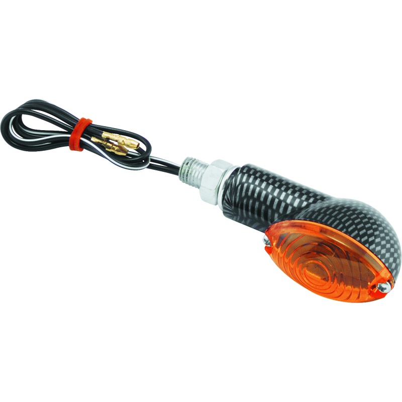 BikeMaster Ministalk Marker Light Oval Carbon/Amber