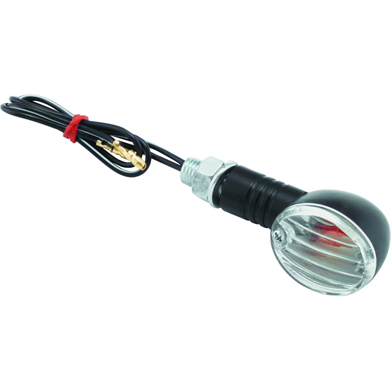 BikeMaster Ministalk Marker Light Round – Black/Clear