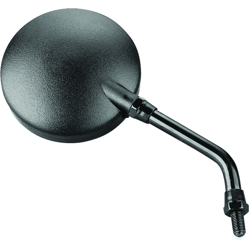BikeMaster Round Mirror 6in Stem -10mm – Black