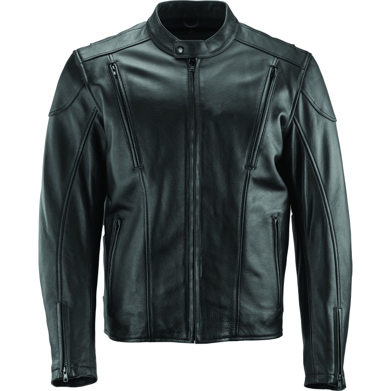 River Road Race Leather Jacket Black – Large