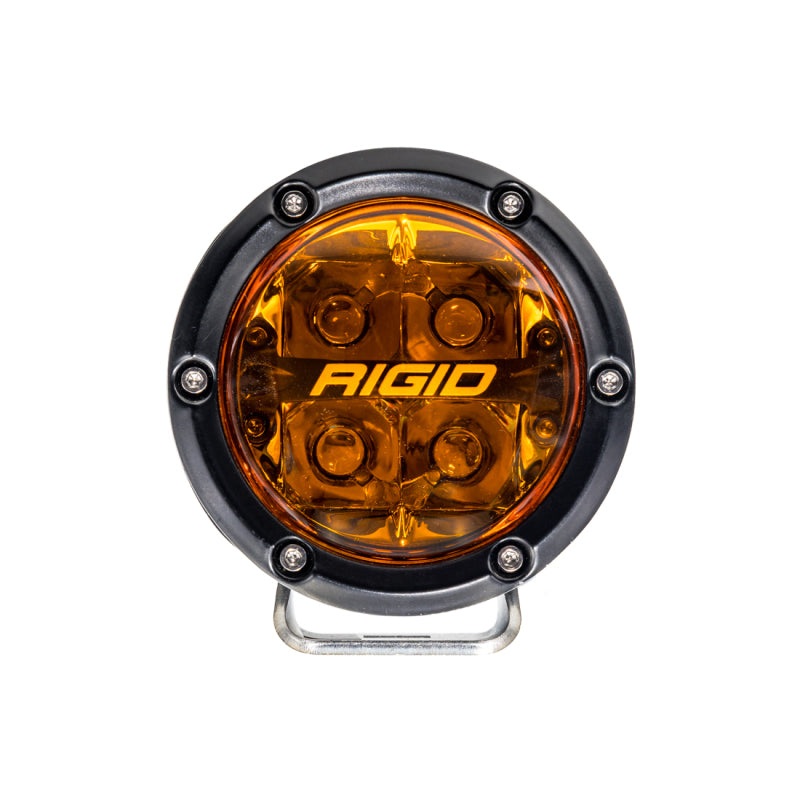 Rigid Industries 360-Series 4in Fog w/ Amber PRO Lens – White (Pair)