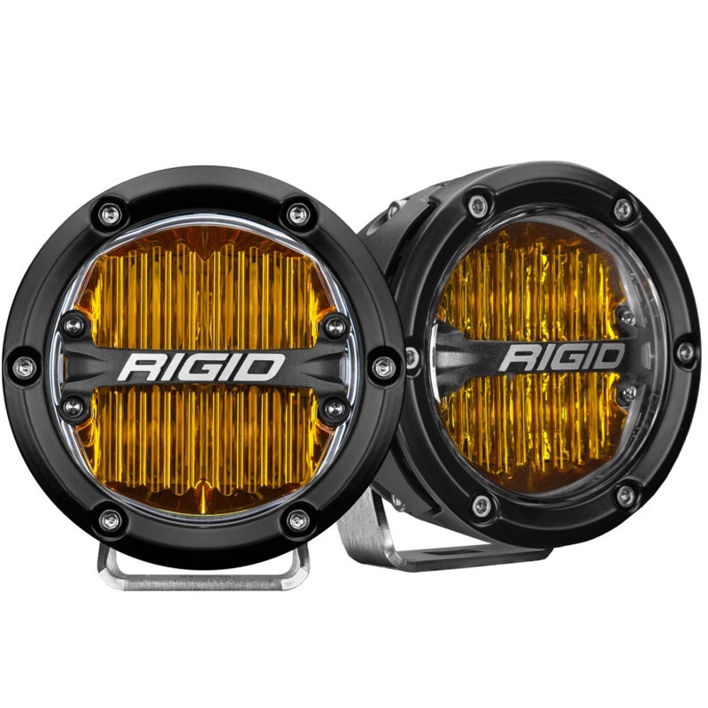 Rigid Industries 360-Series 4in LED SAE J583 Fog Light – Selective Yellow (Pair)