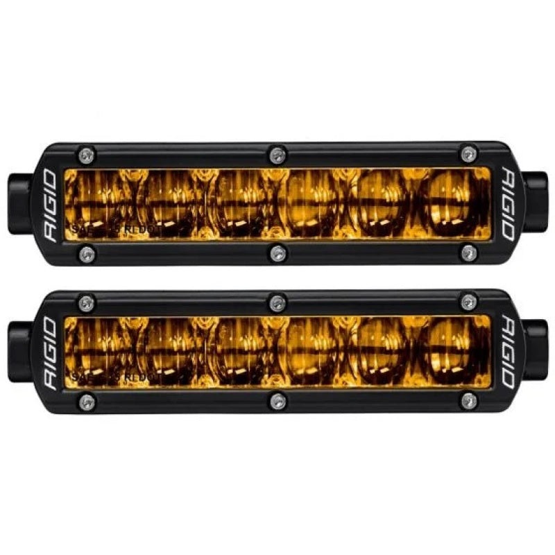 Rigid Industries 6in SR-Series Pro Dot / SAE Fog Lights (Pair) – Selective Yellow