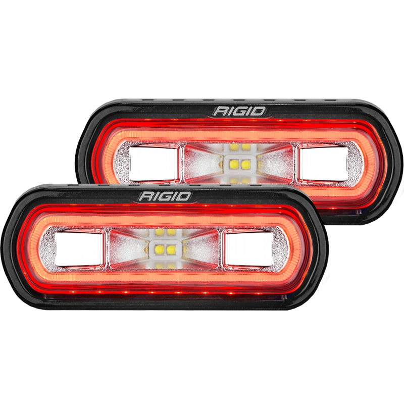 Rigid Industries SR-L Series Surface Mount LED Spreader Pair w/ Red Halo – Universal