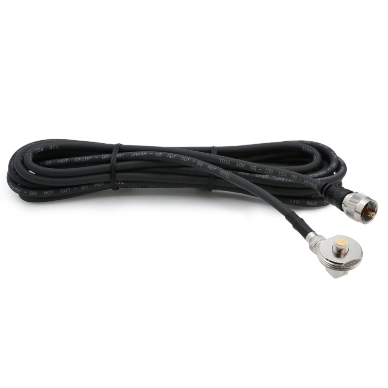 Rugged Radios 15 Ft Antenna Cable with Removable Mini 3/8 NMO Bulkhead Mount