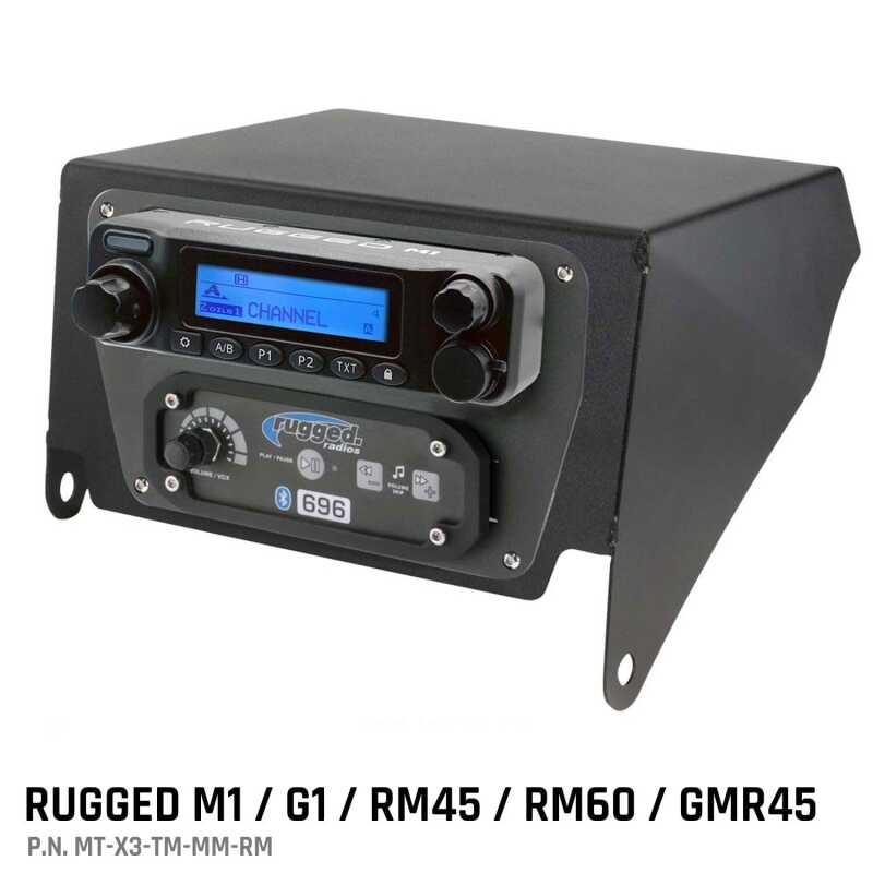 Rugged Radios Can-Am X3 Multi-Mount Kit – Top Mount – Rugged M1/G1/RM45/RM60/GMR45