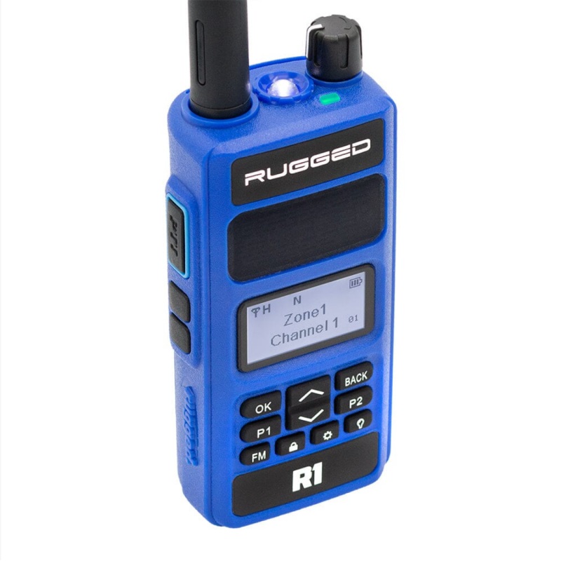 Rugged Radios Rugged R1 – Business Band Two Way Handheld Radio – Digital and Analog Blue