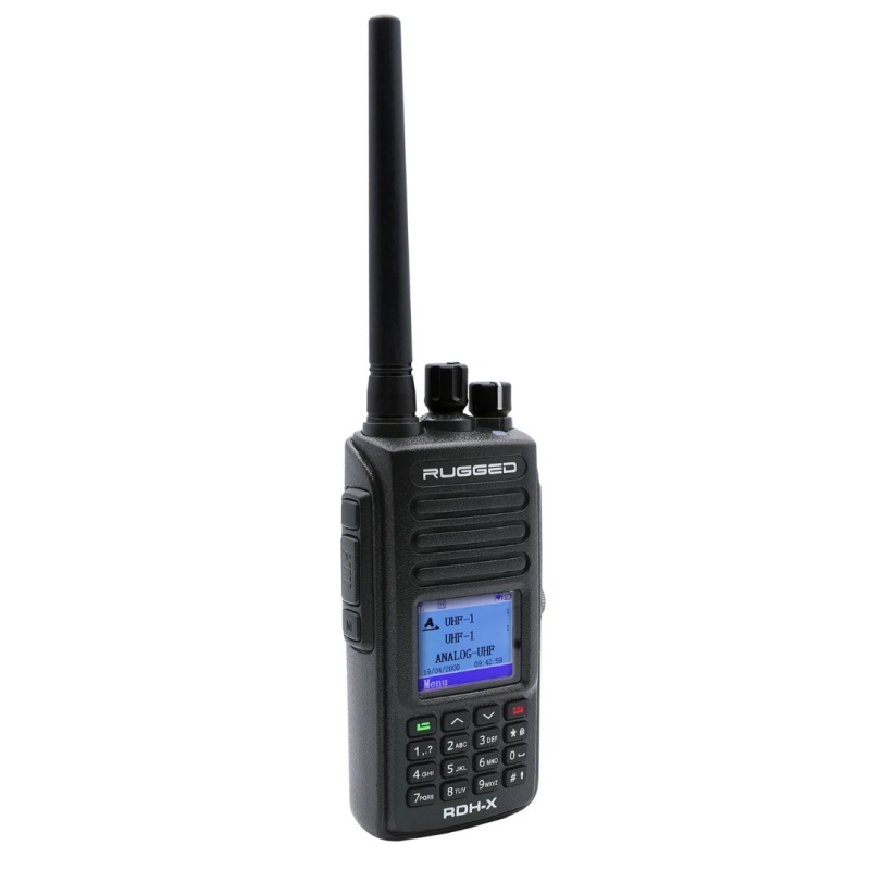 Rugged Radios WATERPROOF – Rugged RDH-X – Bus Band 2-Way Radio – Digital and Analog / Black