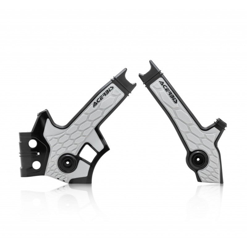 Acerbis 96+ Suzuki DR650 Frame Guards- X-Grip – Black/Gray