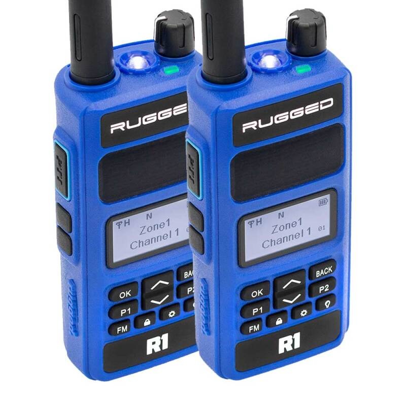 Rugged Radios 2 PACK – Rugged R1 – Business Band Two Way Handheld Radio – Digital and Analog