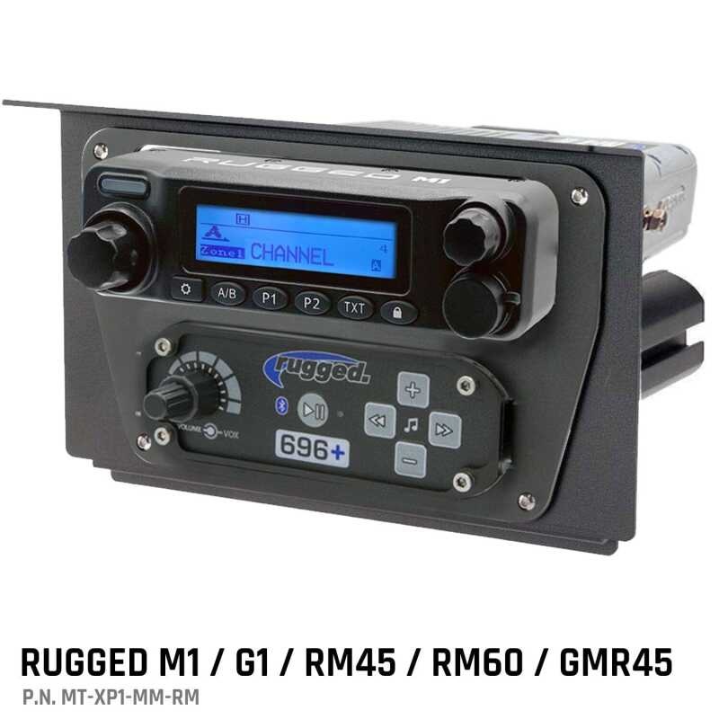 Rugged Radios Polaris XP1 Mount Kit – M1 / G1 / RM60 / GMR45 – M1/G1/RM45/RM60/GMR45