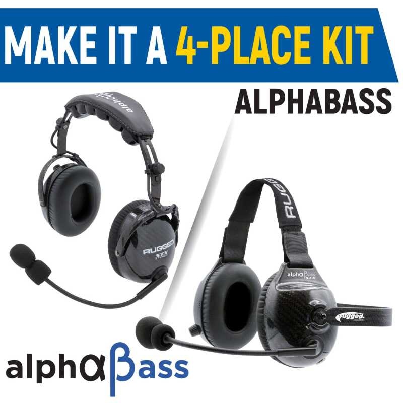 Rugged Radios Rear Seat Expansion Kit w/ Helmet Kits or Headsets /Ultimate Headset – Over the Head