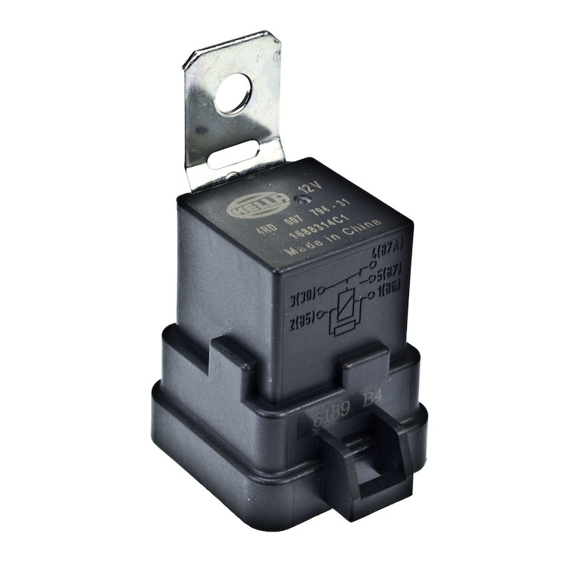 Hella 12V 20/40 Amp SPDT RES Relay with Weatherproof Bracket – Single