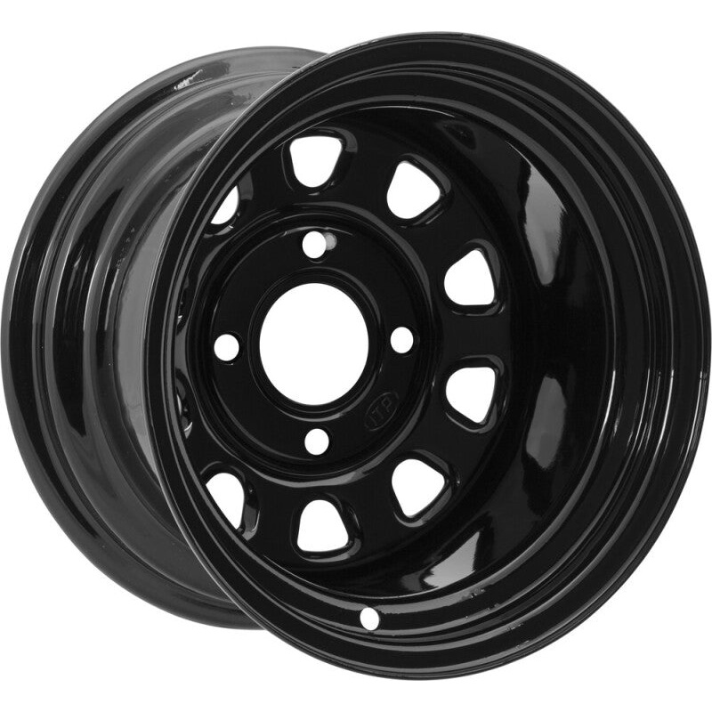 ITP Delta Steel 12×7 / 4/137 12mm BP / 4+3 Offset Black Wheel