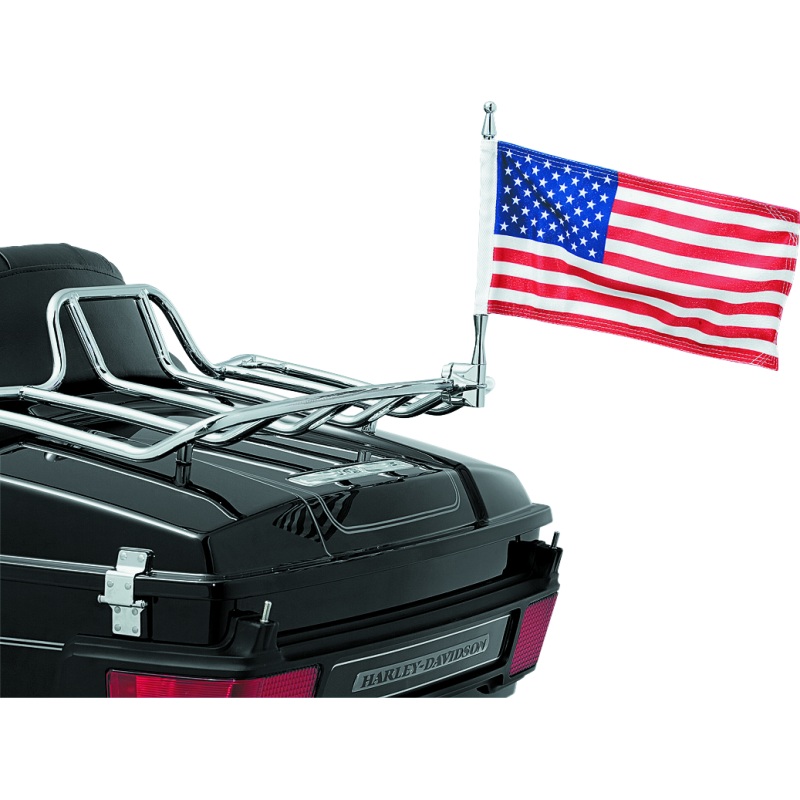 Kuryakyn Flag With Universal 1/2inch Vertical Mount Chrome