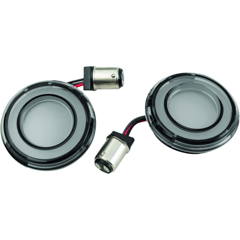 Kuryakyn Tracer L.E.D. Turn Signal Inserts Red/Red Smoke Lens Rear