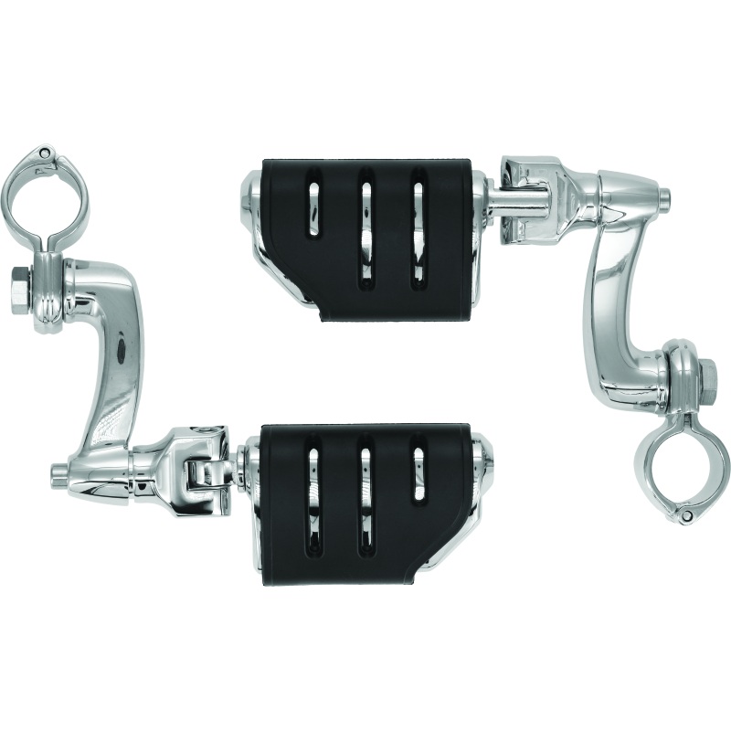 Kuryakyn Trident Dually Longhorn Offset  1-1/4inch Clamp Chrome