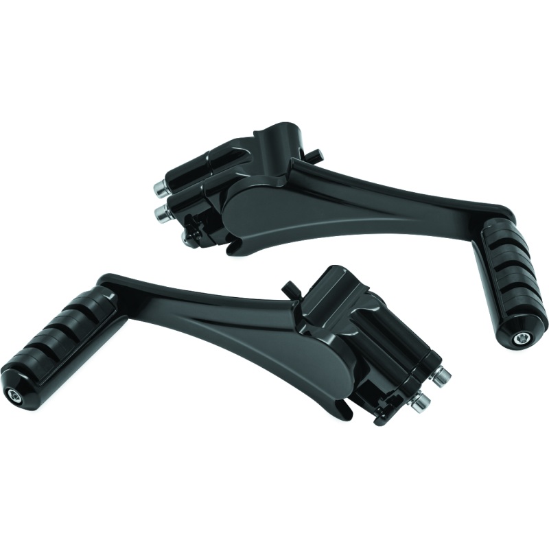 Kuryakyn Adjustable Passenger Pegs With Small ISO Pegs Black