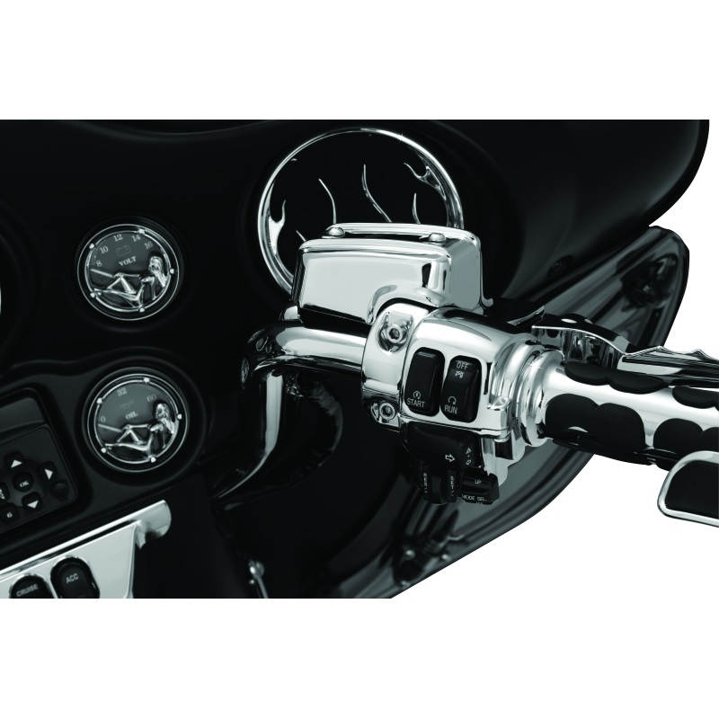 Kuryakyn Handlebar Control Dress Up Kit Chrome