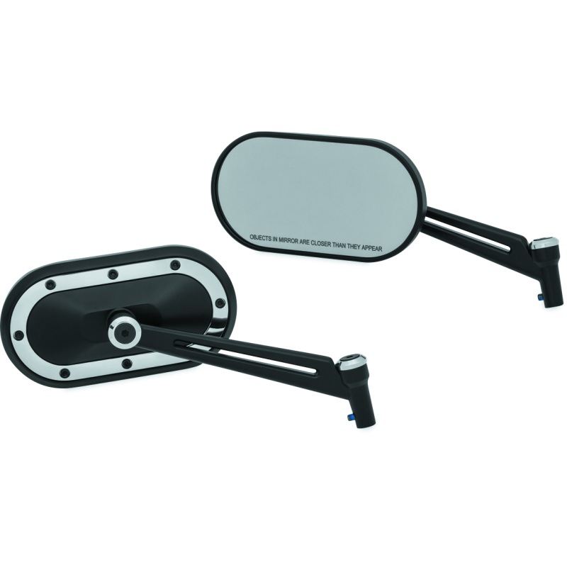 Kuryakyn Heavy Industry Mirrors Satin Black & Chrome