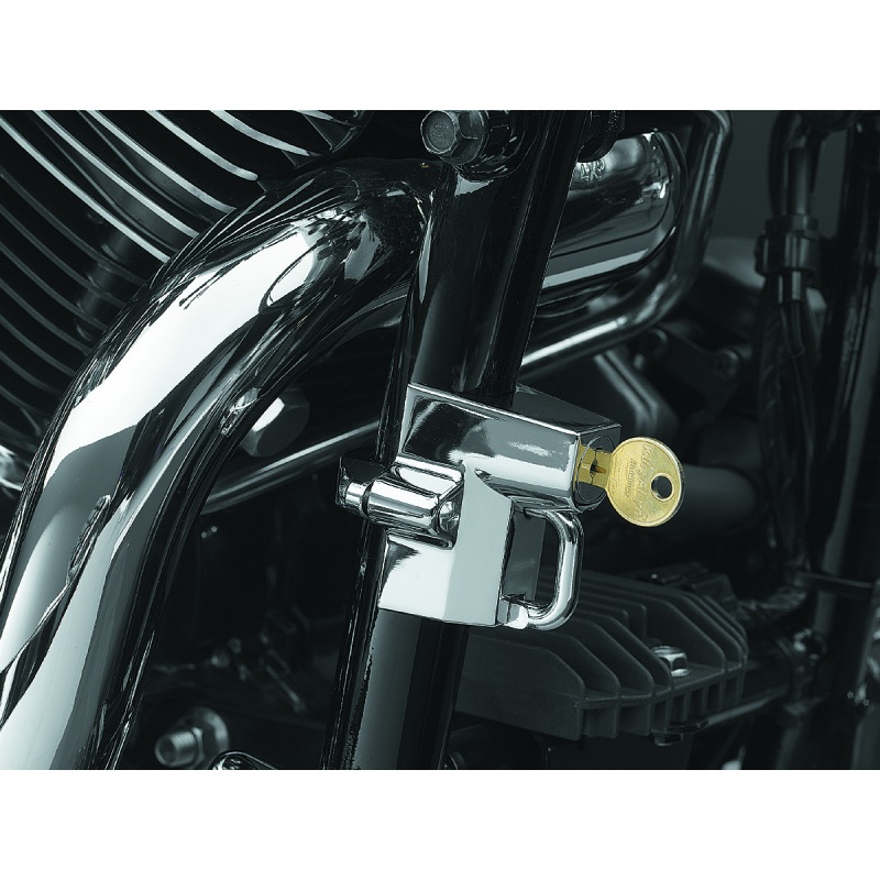 Kuryakyn Universal Helmet Lock 1-1/4in-1-1/2in Mount Chrome