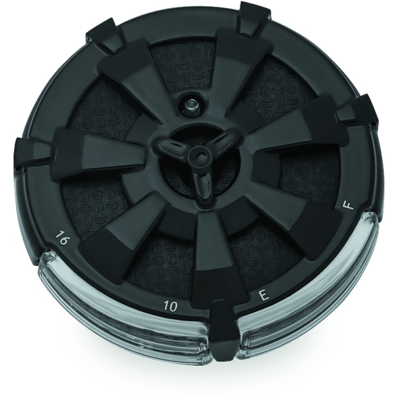 Kuryakyn Alley Cat Fuel & Battery Gauge Gloss Black