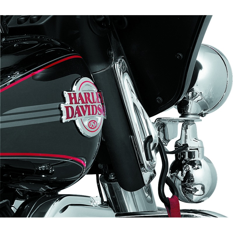 Kuryakyn Custom Teardrop Tie-Down Brackets 83-13 Touring Chrome