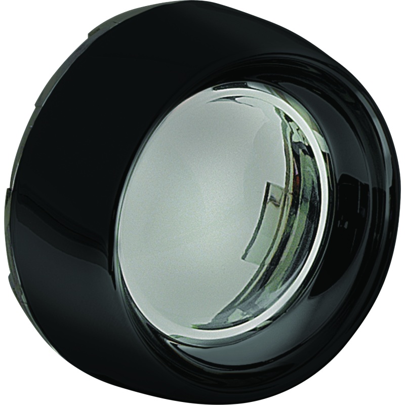 Kuryakyn Deep Dish Bezel For Bullet Turn Signals Smoke Lens Gloss Black