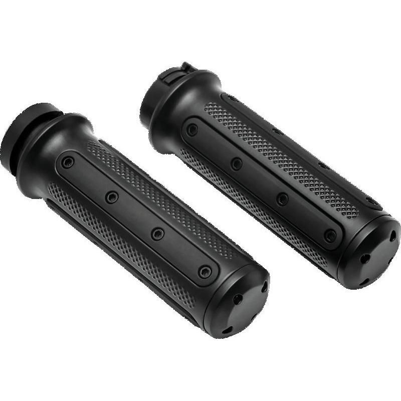 Kuryakyn Heavy Industry Grips Dual Cable Black