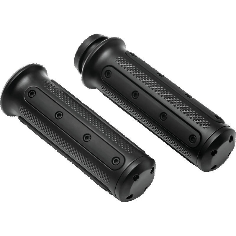 Kuryakyn Heavy Industry Grips Throttle-By-Wire Black