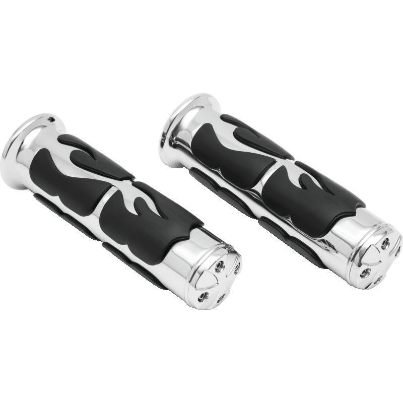 Kuryakyn ISO Flame Grips Metric Universal 1inch Chrome