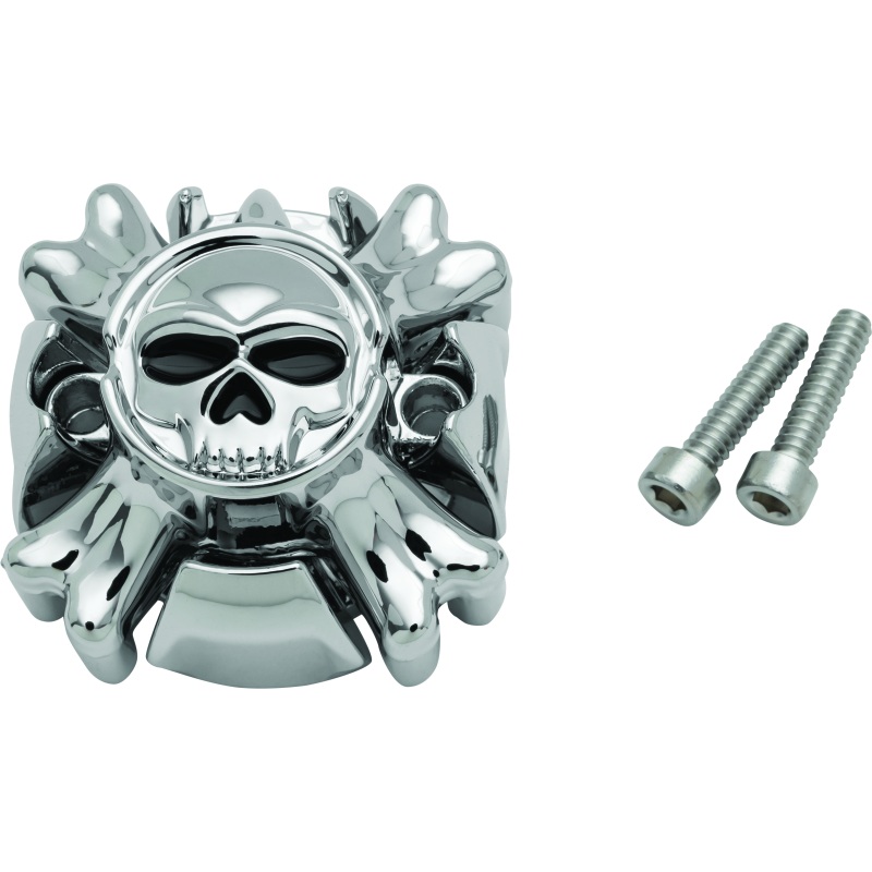 Kuryakyn Replacement Zombie Grip Emblems Without Throttle Boss Chrome