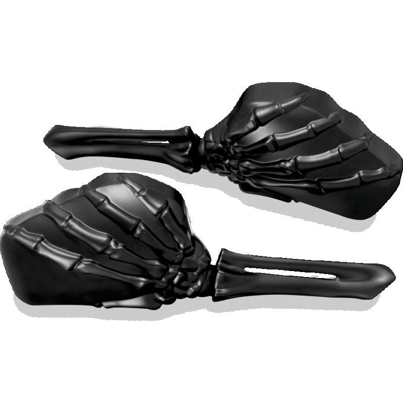 Kuryakyn Skeleton Hand Mirrors Black/Black