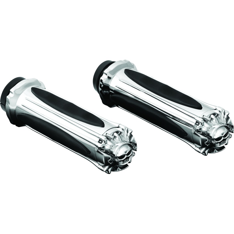 Kuryakyn Zombie Grips Throttle-By-Wire Chrome