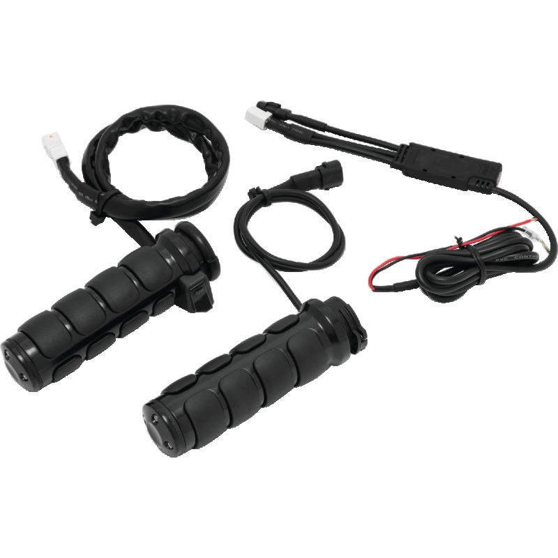 Kuryakyn Heated ISO Grips Dual Cable Gloss Black