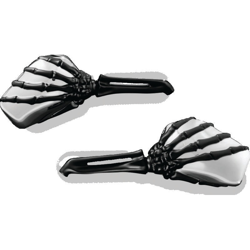 Kuryakyn Skeleton Hand Mirrors Black/Chrome