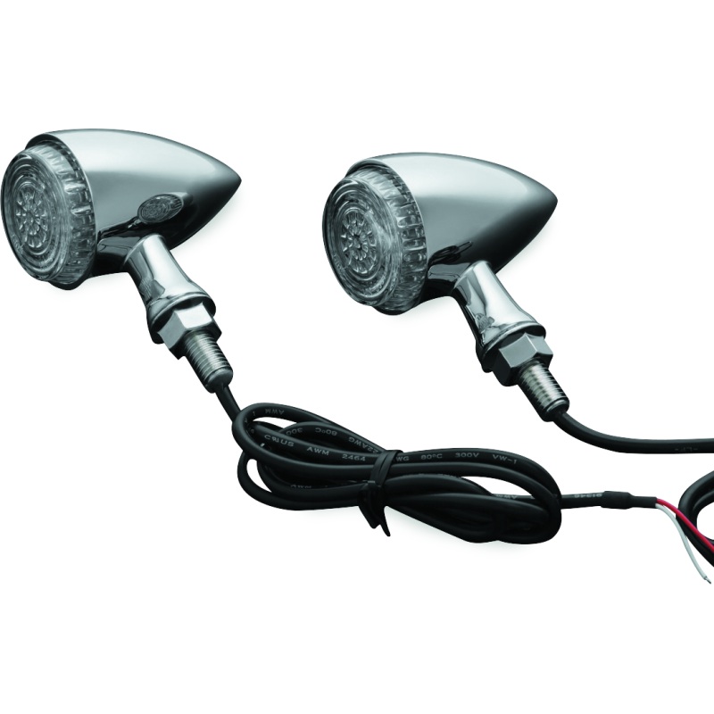 Kuryakyn Torpedo Indicator LED Amber Lights Turn Only Chrome