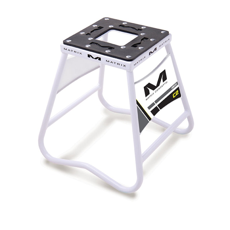 Matrix Concepts C2 Steel Stand with Nameplate – White