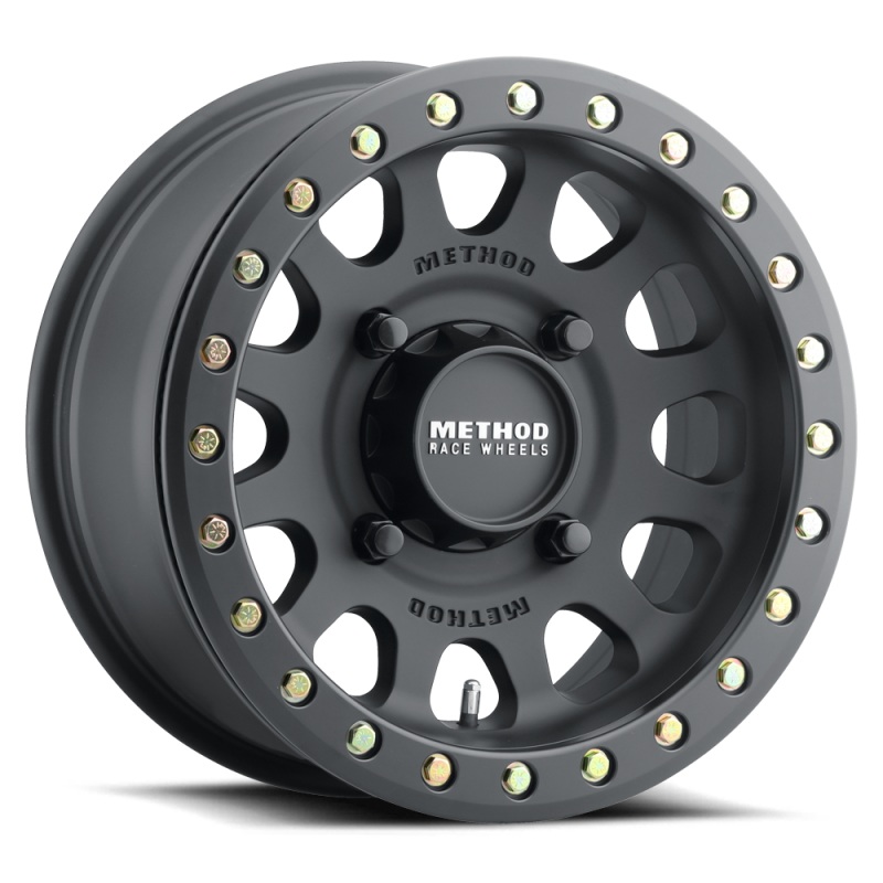 Method MR401 UTV Beadlock 15×7 +38mm Offset 6 x 139.7 BP 81.80mm CB Matte Black Wheel w/ BH-H24100