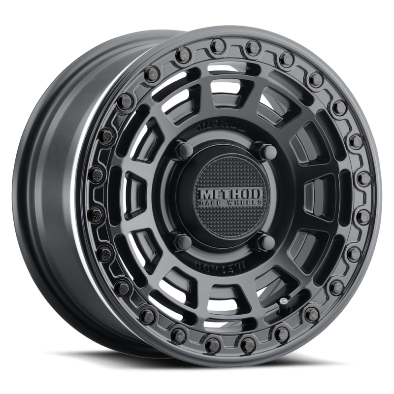 Method MR415 Beadlock 15×7 / 5+2/38mm Offset / 5×4.5 / 76mm CB Matte Black Wheel – Gloss Black Ring