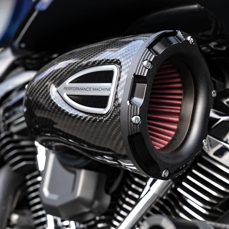 Performance Machine 23-Up CVO, 2024 Touring C4 Series Air Cleaner – Carbon Fiber/Black Ops