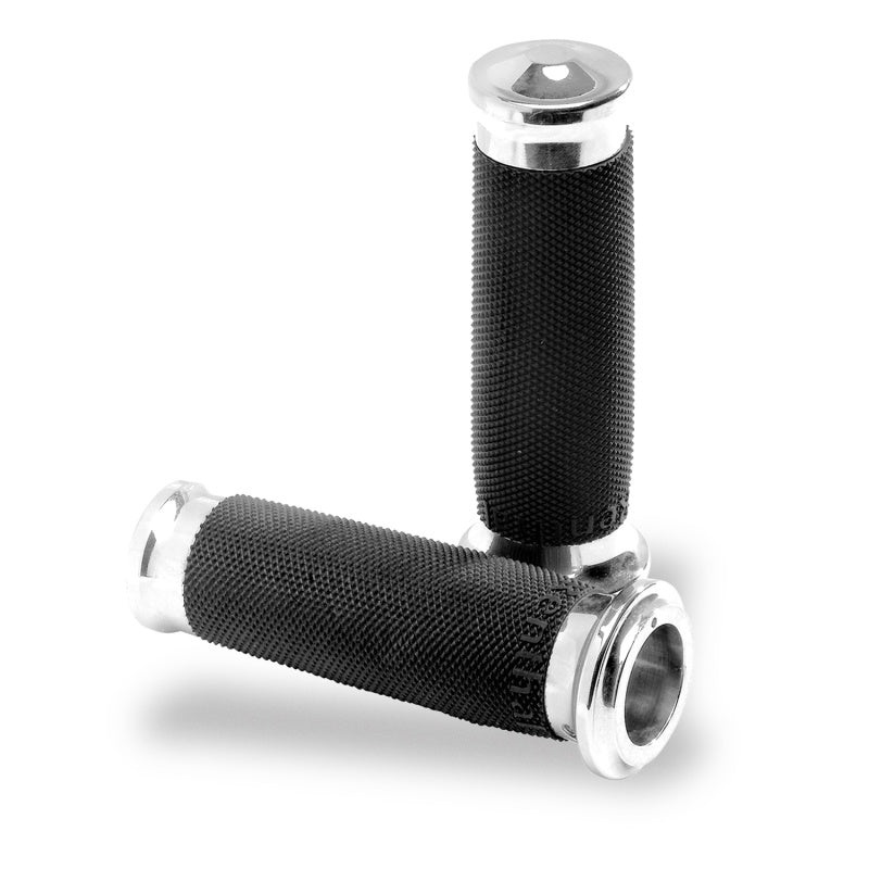 Performance Machine Contour Renthal Wrapped Grips – Chrome