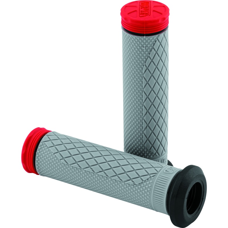 ProTaper Tri Density Full Diamond ATV Grips – Red