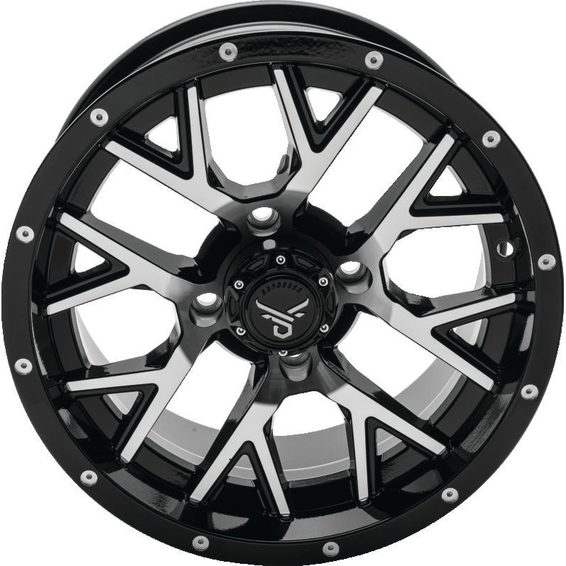 QuadBoss Barbwire 14X7 – 5+2 – 4/110 – Black Machined