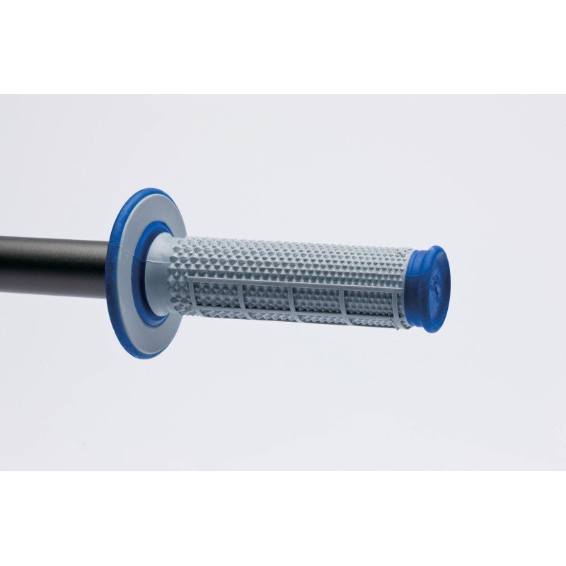 Renthal MX Dual Compound Grips Tapered 1/2 Waffle – Grey/ Blue