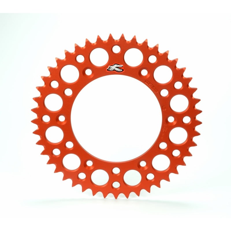Renthal 23-24 KTM 350 EXC-F Rear Grooved Sprocket – Orange 520-47P Teeth