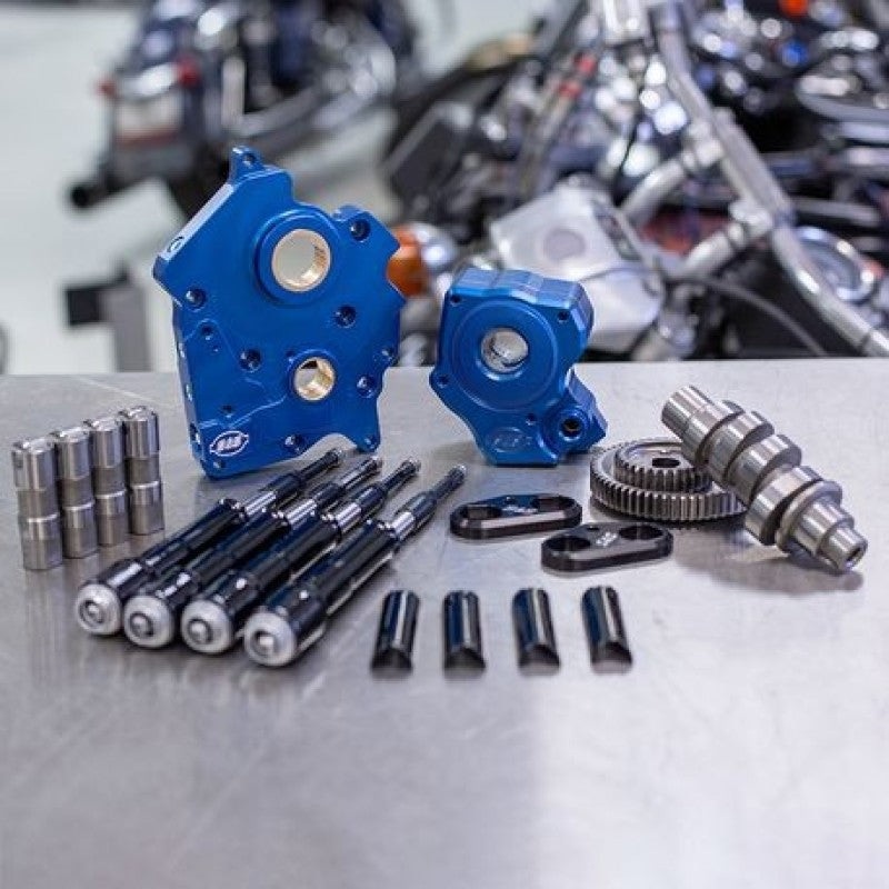 S&S Cycle 2017+ M8 Models Gear Drive 475G Cam Chest Kit w/ Black Pushrod Tubes – Oil Cooled